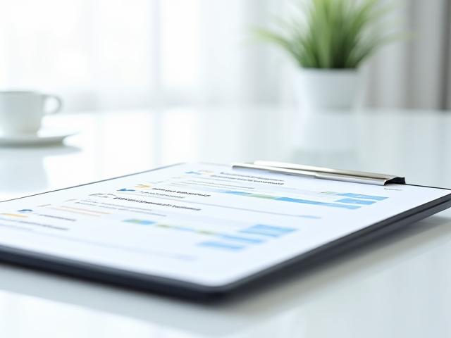 Mock-up of a professional monthly growth report with sections for executive summary, key metrics, insights, and recommendations.