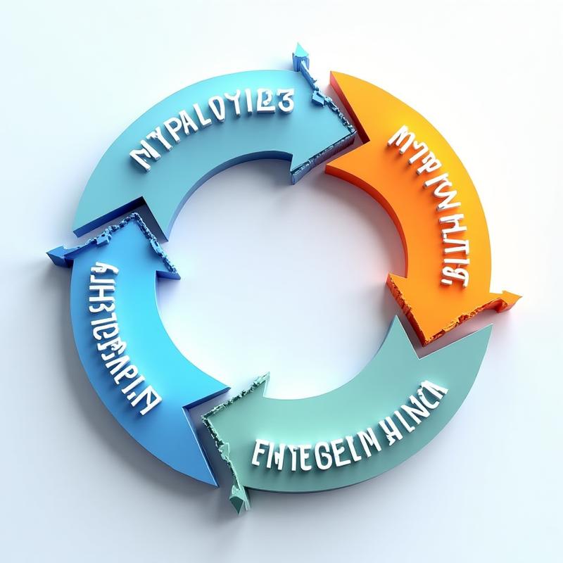 Circular graphic illustrating the continuous CRO workflow: Analyze, Hypothesize, Test, Implement & Repeat