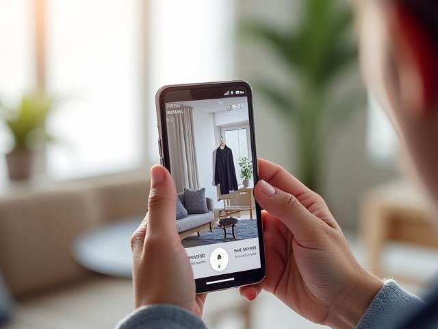 Screenshot of a retail app interface showcasing AR shopping